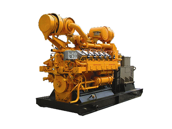 Industrial landfill gas generator set installation on site